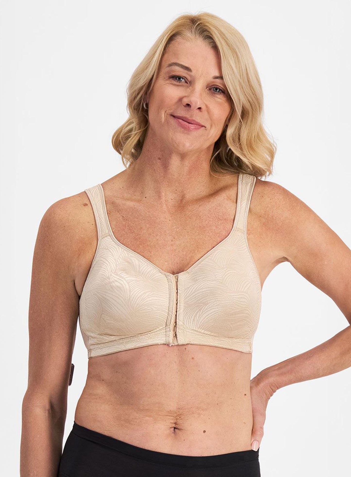 Playtex: Front Close Posture Wire Free Bra Nude