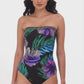 Miraclesuit Swimwear: Flora Aura Avanti Underwired Strapless Shaping One Piece Black Multi