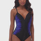 Miraclesuit Swimwear: Paka Mayan Temptation Underwired Shaping One Piece Blue Black